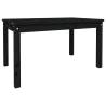 Garden Table Black 82.5x50.5x45 cm - Solid Wood Pine