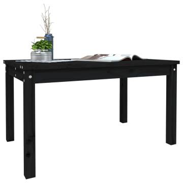 Garden Table Black 82.5x50.5x45 cm - Solid Wood Pine