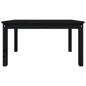 Garden Table Black 82.5x50.5x45 cm - Solid Wood Pine