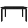 Garden Table Black 82.5x50.5x45 cm - Solid Wood Pine