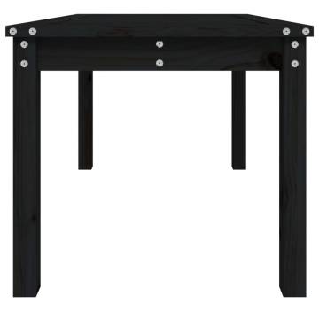 Garden Table Black 82.5x50.5x45 cm - Solid Wood Pine