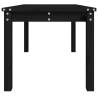 Garden Table Black 82.5x50.5x45 cm - Solid Wood Pine