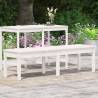 Classic 2-Seater Garden Bench - White Solid Pine | HipoMarket