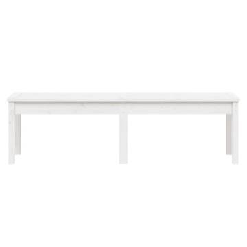 Classic 2-Seater Garden Bench - White Solid Pine | HipoMarket