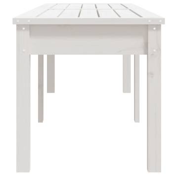 Classic 2-Seater Garden Bench - White Solid Pine | HipoMarket