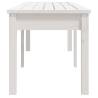 Classic 2-Seater Garden Bench - White Solid Pine | HipoMarket