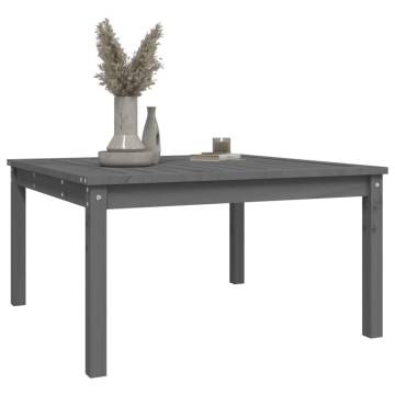 Garden Table Grey 82.5x82.5x45 cm - Solid Pine Wood