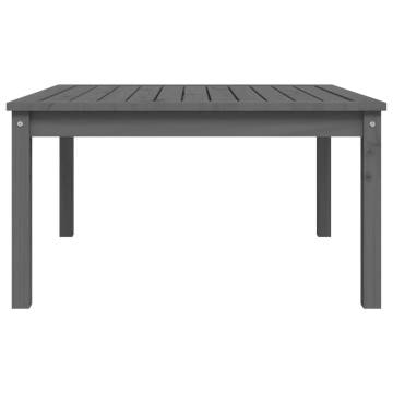 Garden Table Grey 82.5x82.5x45 cm - Solid Pine Wood