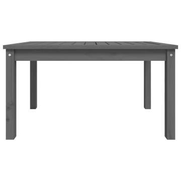 Garden Table Grey 82.5x50.5 cm - Solid Pine Wood Elegance