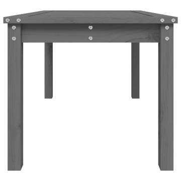 Garden Table Grey 82.5x50.5 cm - Solid Pine Wood Elegance