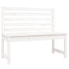 White Solid Wood Pine Garden Bench - 109 cm | HipoMarket