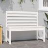 White Solid Wood Pine Garden Bench - 109 cm | HipoMarket