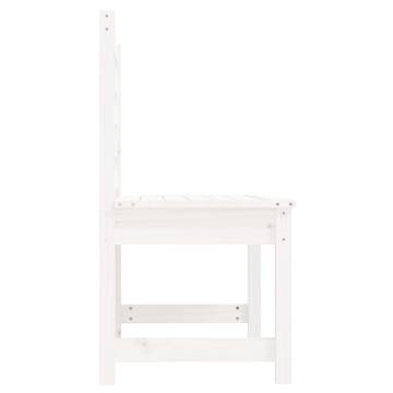 White Solid Wood Pine Garden Bench - 109 cm | HipoMarket