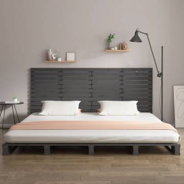 Elegant Grey Wall Headboard - Solid Pine UK | Hipomarket