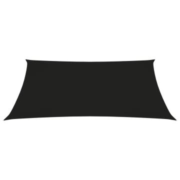 Sunshade Sail Oxford Fabric 3.5x4.5m Black - UV & Water Resistant