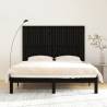 Elegant Black Wall Headboard - Solid Pine 166x3x110 cm