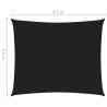 Sunshade Sail Oxford Fabric 3.5x4.5m Black - UV & Water Resistant