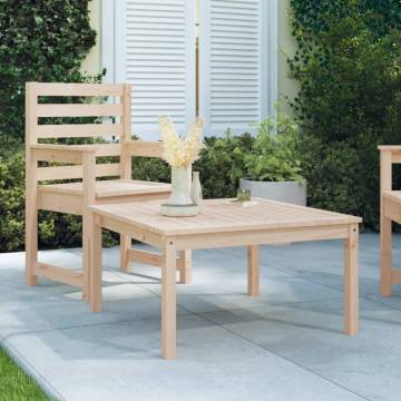 Elegant Solid Pine Garden Table - 82.5x82.5x45 cm