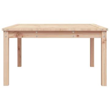 Elegant Solid Pine Garden Table - 82.5x82.5x45 cm