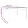 Elegant Solid Pine Garden Table - 82.5x82.5x45 cm