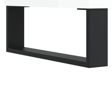 Stylish Highboard High Gloss White | 57x35x90 cm