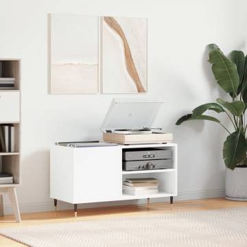 Stylish White Record Cabinet - 85x38x48 cm | Hipomarket