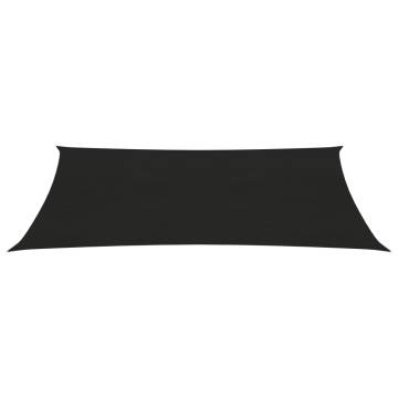 Sunshade Sail 160 g/m² Black 2x5 m HDPE - Shade Solutions