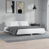 Bed Frame White 140x200 cm Engineered Wood Colour white Size 140 x 200 cm 