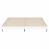 Stylish White Bed Frame 140x200 cm | Durable Engineered Wood