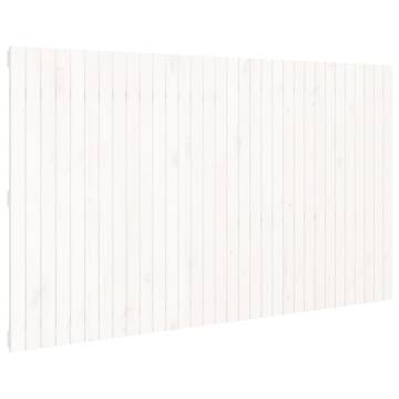 Elegant Wall Headboard White - Solid Pine Wood 204x3x110 cm