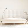 Elegant Wall Headboard White - Solid Pine Wood 204x3x110 cm