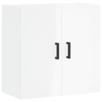 High Gloss White Wall Cabinet - 60x31x60 cm | Hipomarket UK