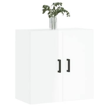 High Gloss White Wall Cabinet - 60x31x60 cm | Hipomarket UK