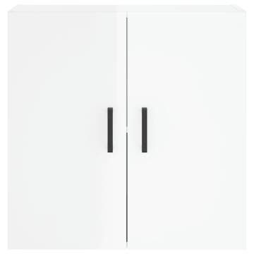 High Gloss White Wall Cabinet - 60x31x60 cm | Hipomarket UK