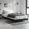 Bed Frame Black 90x200 cm Engineered Wood Colour black Size 90 x 200 cm 