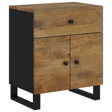 Stylish Solid Mango Wood Bedside Cabinet - 50x33x60 cm