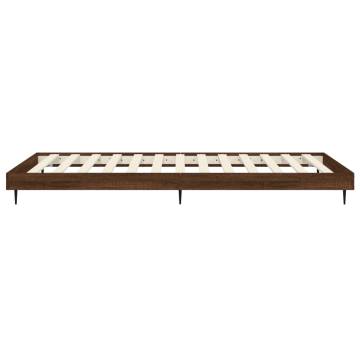 Brown Oak Bed Frame 75x190 cm | Durable & Stylish