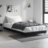 Bed Frame Black 90x190 cm Single Engineered Wood Colour black Size 90 x 190 cm 