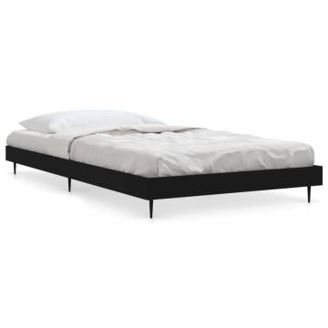 Black 90x190 cm Single Bed Frame - Engineered Wood