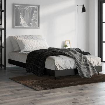 Black 90x190 cm Single Bed Frame - Engineered Wood