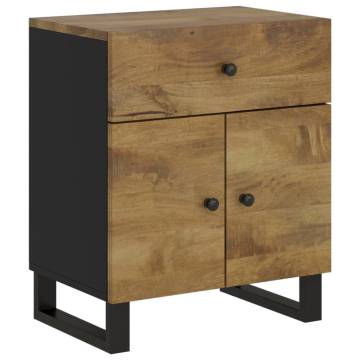 Stylish Solid Mango Wood Bedside Cabinet - 50x33x60 cm