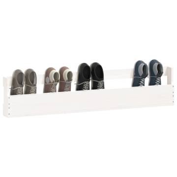 Wall-mounted Shoe Racks - 2 pcs White Pine Wood - Hipomarket