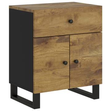 Stylish Solid Mango Wood Bedside Cabinet - 50x33x60 cm