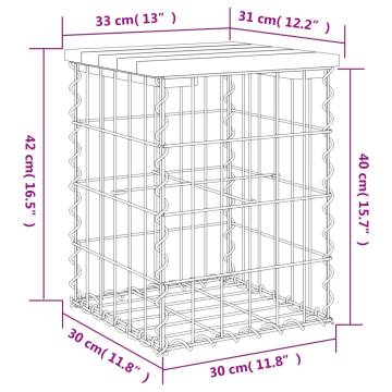 Garden Bench Gabion Design - Impregnated Pine Wood | HipoMarket