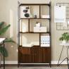 Bookcase with Doors Brown Oak 76.5x30x154.5 cm Engineered Wood Colour brown oak Quantity in Package 1 Width 76.5 cm 