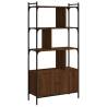 Bookcase with Doors - Brown Oak Engineered Wood | HiPo Market