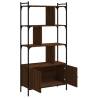 Bookcase with Doors - Brown Oak Engineered Wood | HiPo Market