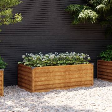 Corten Steel Garden Raised Bed 100x50x36 cm | Hipomarket UK