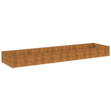 Durable Corten Steel Garden Raised Bed - 387x100x36 cm