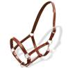 Real Leather Headcollar Stable Halter Adjustable Brown Pony Colour brown Size pony 